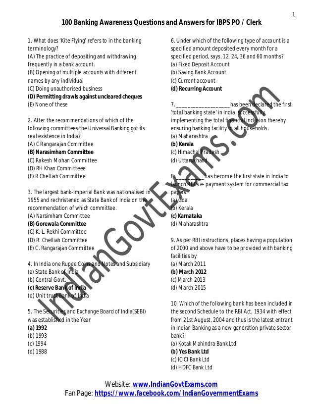 bank po exam papers with solution